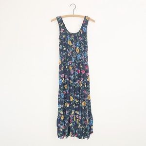 American Rag Blue Floral Maxi Tank Dress